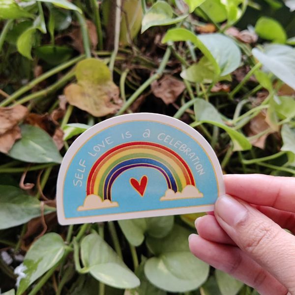 Self love is a celebration sticker